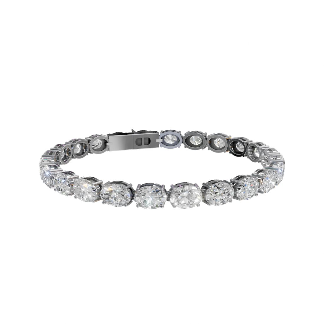 Classic Oval Cut Diamond Tennis Bracelet