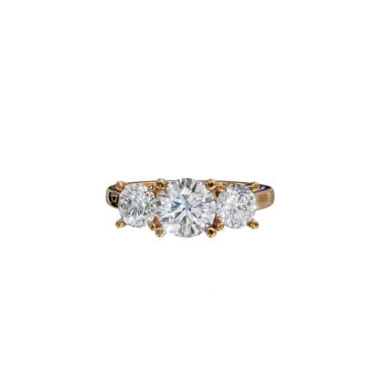 Trilogy – Three-Stone Round Diamond Ring 