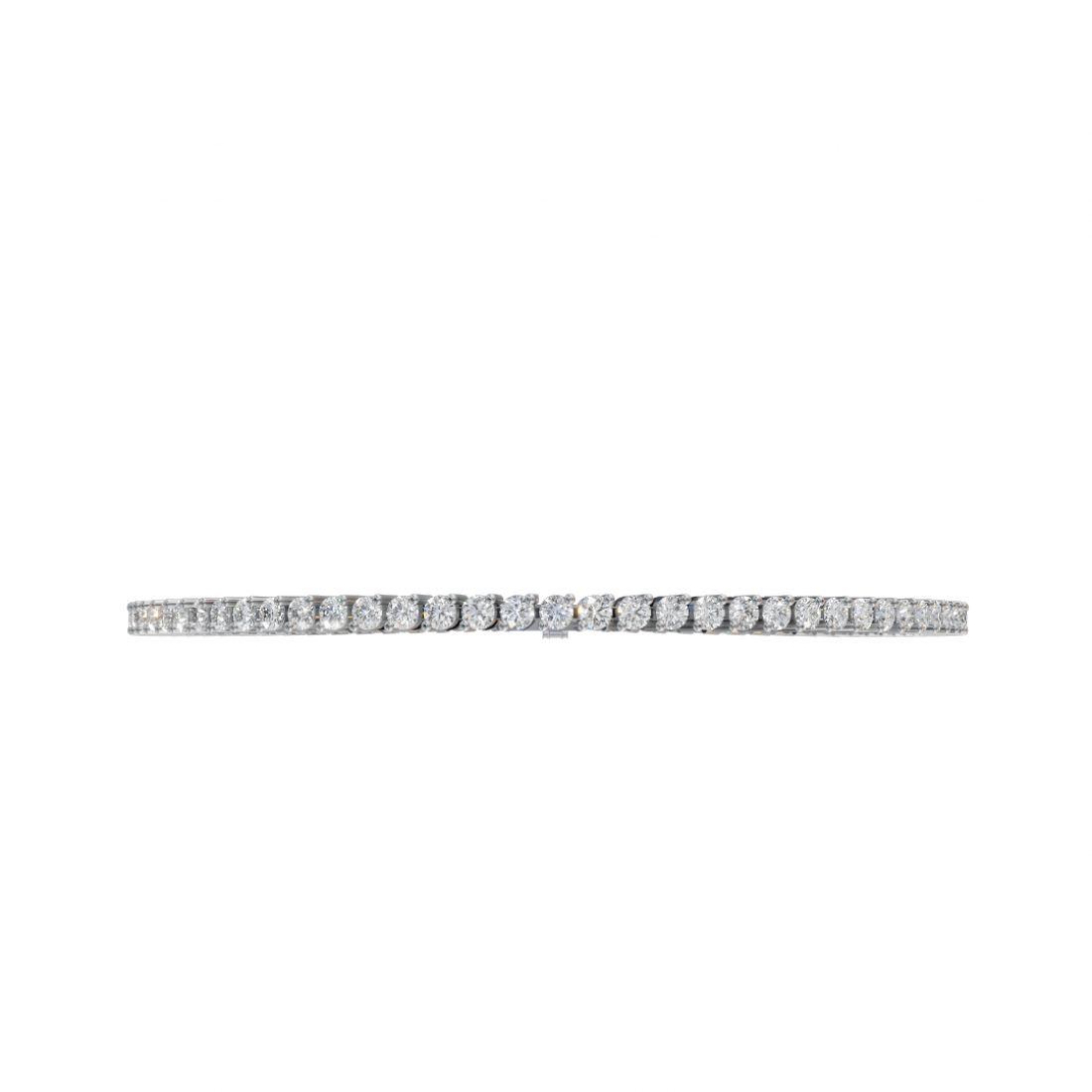 Round Cut Two Prong Setting Diamond Tennis Bracelet