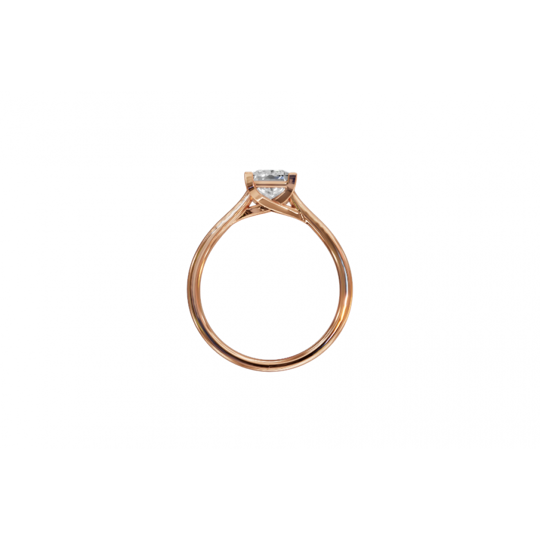 Princess-Cut Diamond Solitaire Ring 