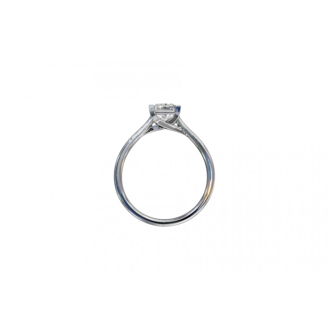 Princess-Cut Diamond Solitaire Ring 