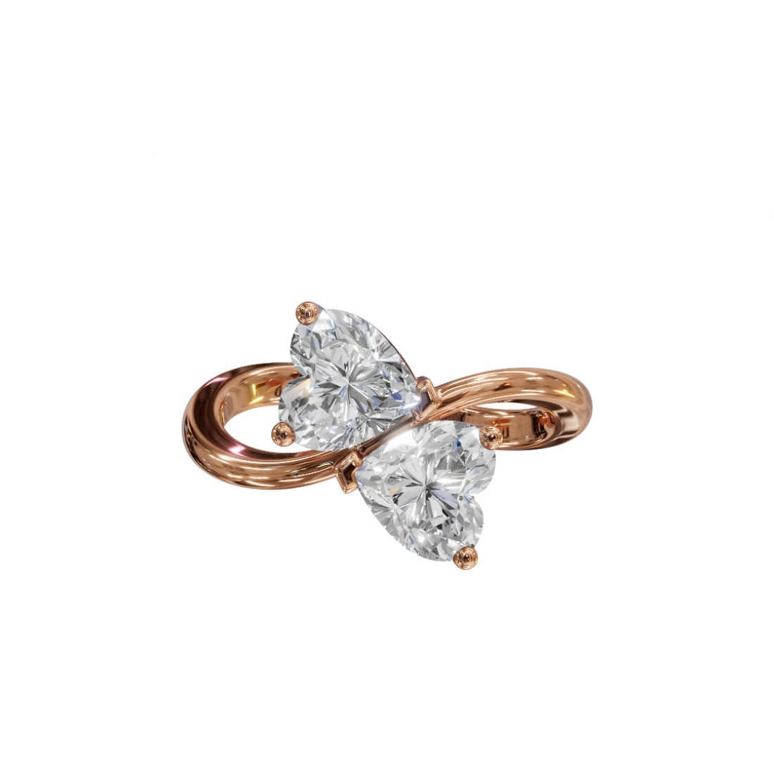 Toi Et Moi Heart-Shaped Ring