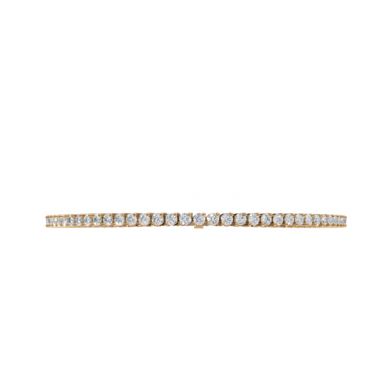 Round Cut Two Prong Setting Diamond Tennis Bracelet