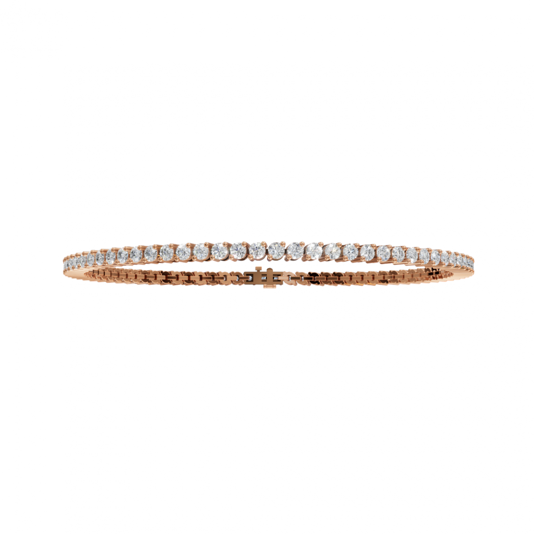 Round Cut Two Prong Setting Diamond Tennis Bracelet Round Cut Two Prong Setting Diamond Tennis Bracelet