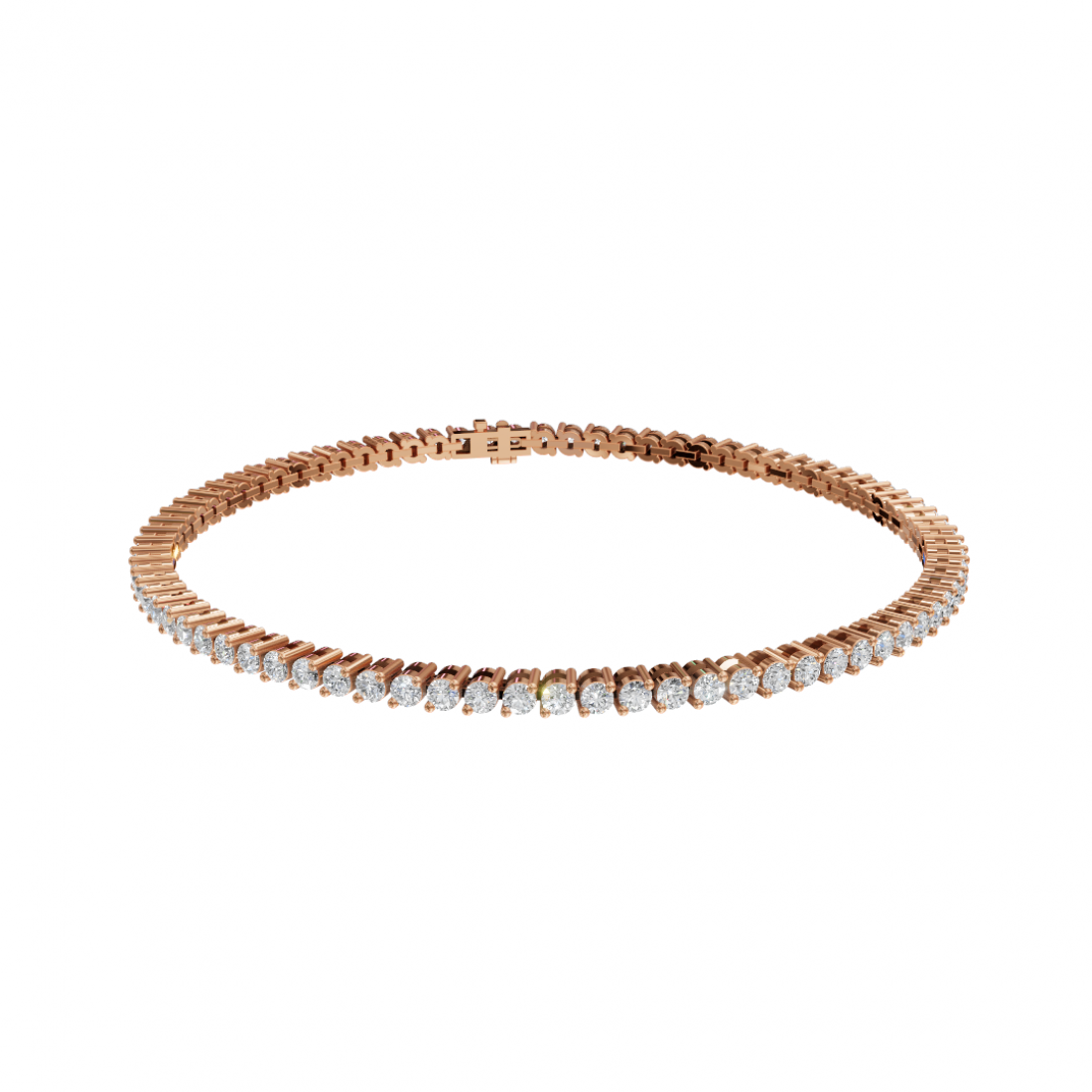 Round Cut Two Prong Setting Diamond Tennis Bracelet Round Cut Two Prong Setting Diamond Tennis Bracelet