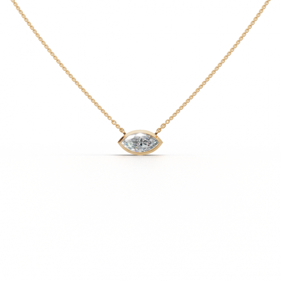 Marquise-Cut Diamond Bezel Pendant Marquise-Cut Diamond Bezel Pendant