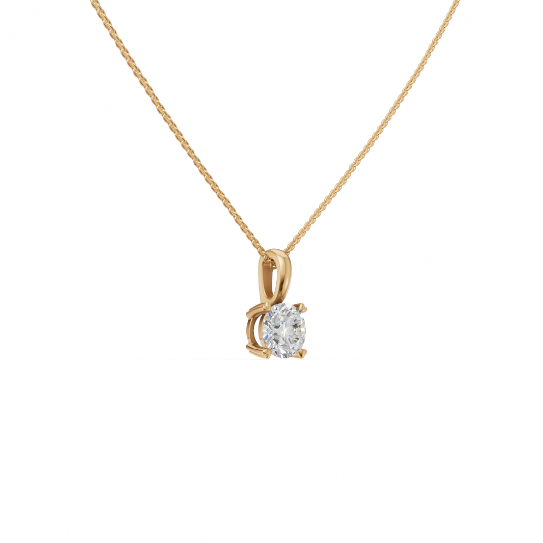 Round Cut - Classic Solitaire Diamond Pendant Round Cut - Classic Solitaire Diamond Pendant