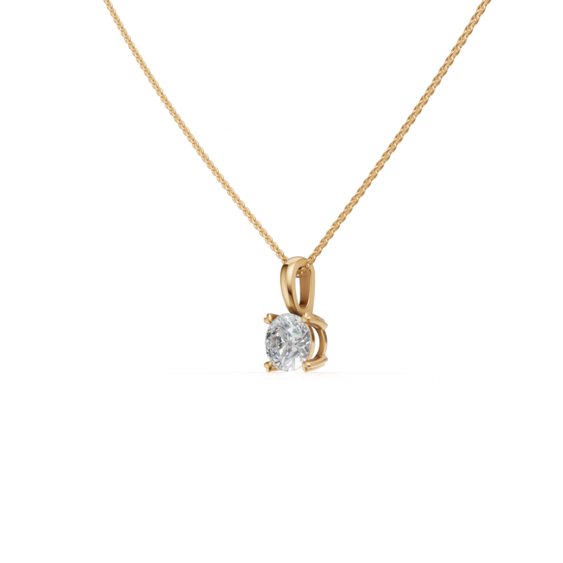 Round Cut - Classic Solitaire Diamond Pendant Round Cut - Classic Solitaire Diamond Pendant