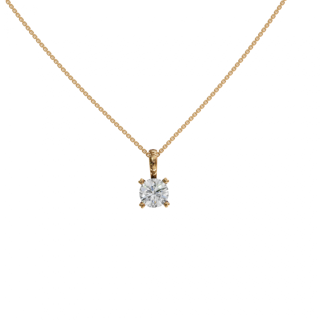 Round Cut - Classic Solitaire Diamond Pendant Round Cut - Classic Solitaire Diamond Pendant