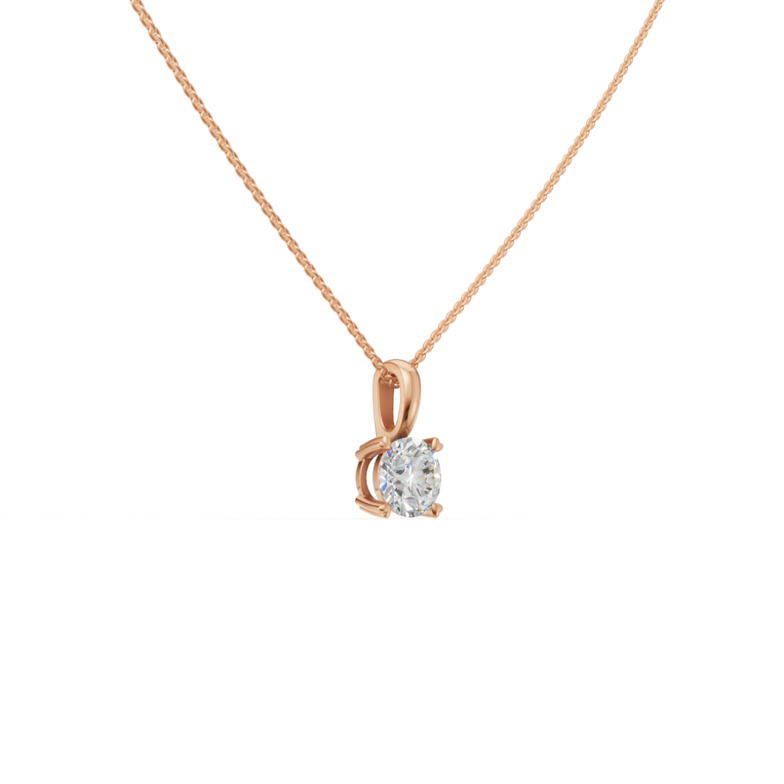 Round Cut - Classic Solitaire Diamond Pendant Round Cut - Classic Solitaire Diamond Pendant