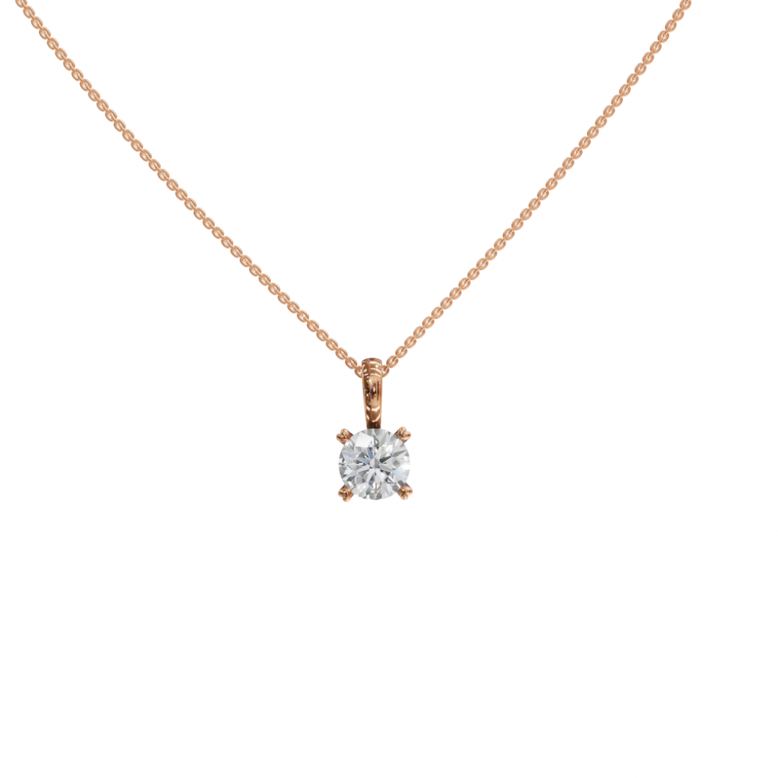 Round Cut - Classic Solitaire Diamond Pendant Round Cut - Classic Solitaire Diamond Pendant