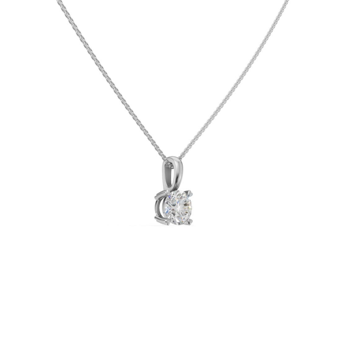 Round Cut - Classic Solitaire Diamond Pendant Round Cut - Classic Solitaire Diamond Pendant
