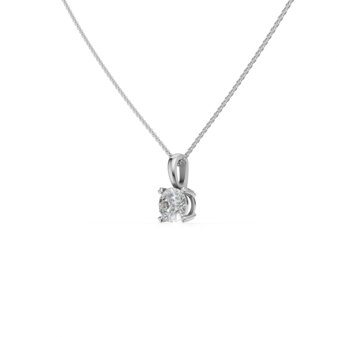 Round Cut - Classic Solitaire Diamond Pendant Round Cut - Classic Solitaire Diamond Pendant