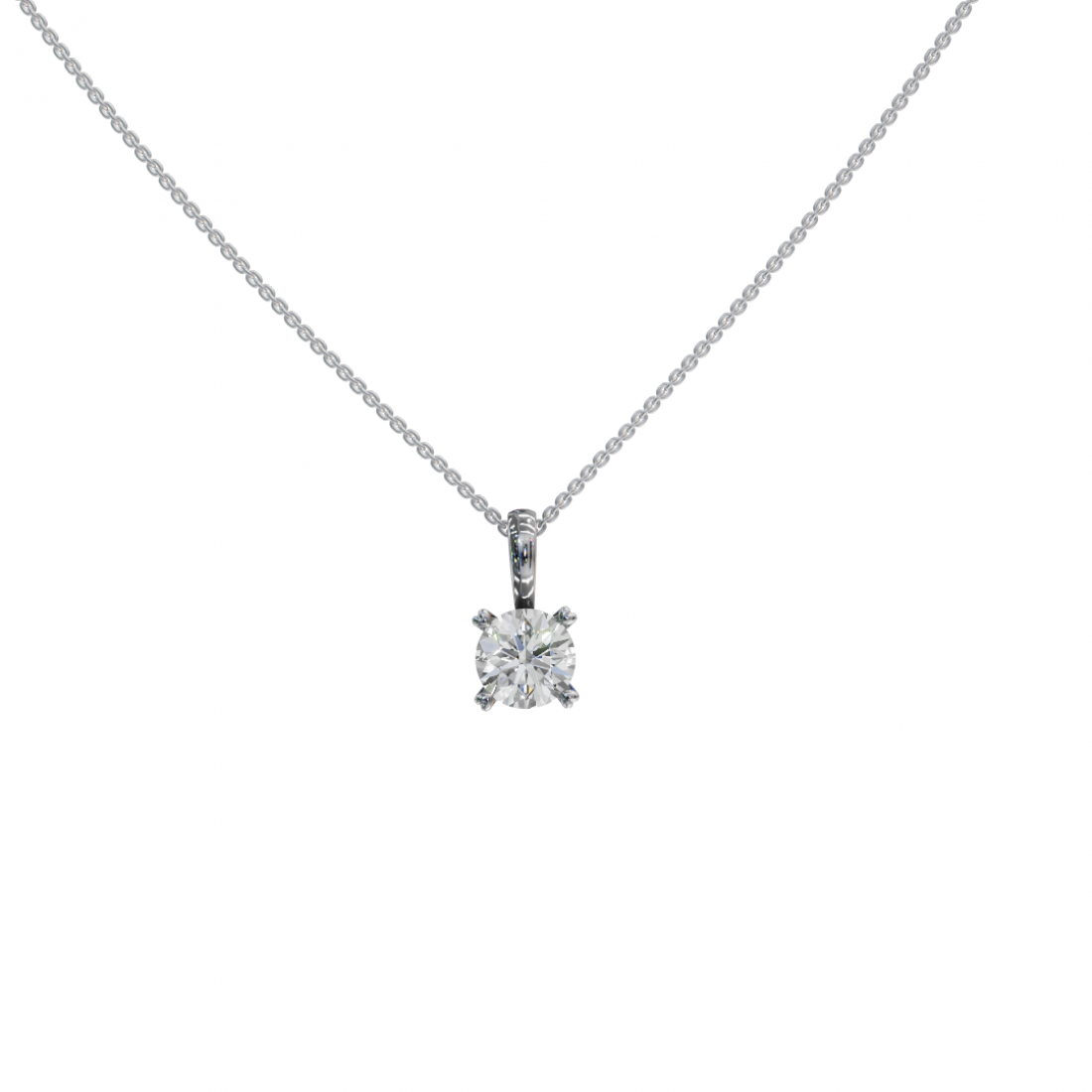 Round Cut - Classic Solitaire Diamond Pendant Round Cut - Classic Solitaire Diamond Pendant