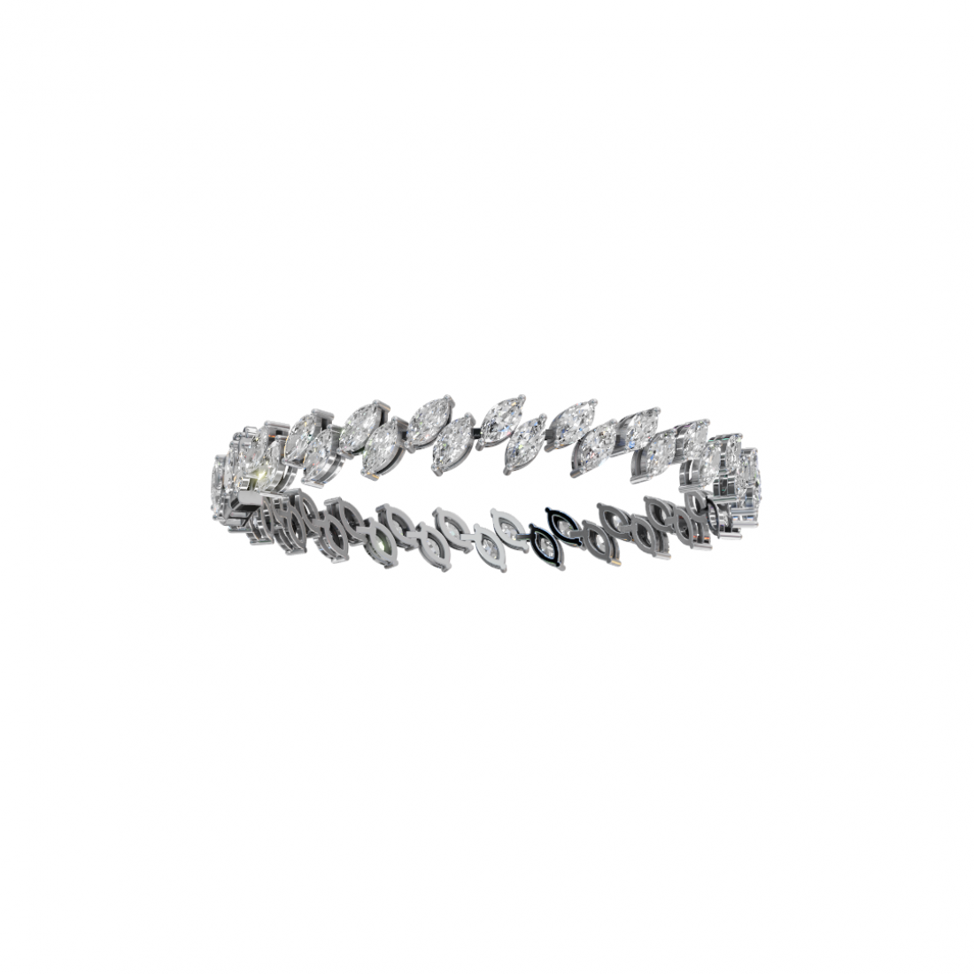 Marquise-Cut Diamond Tennis Bracelet Marquise-Cut Diamond Tennis Bracelet