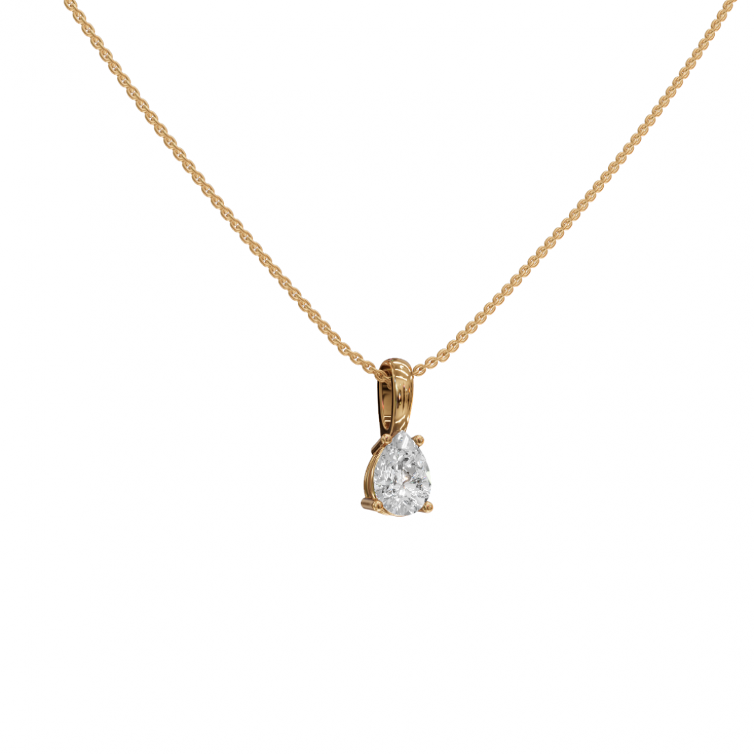 Pear Cut Solitaire Diamond Pendant Pear Cut Solitaire Diamond Pendant
