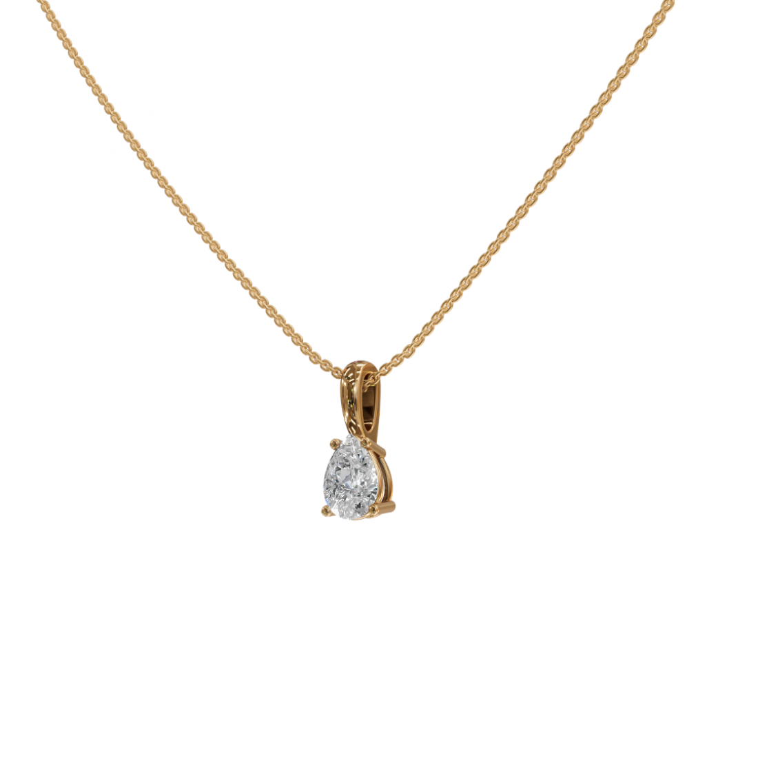 Pear Cut Solitaire Diamond Pendant Pear Cut Solitaire Diamond Pendant