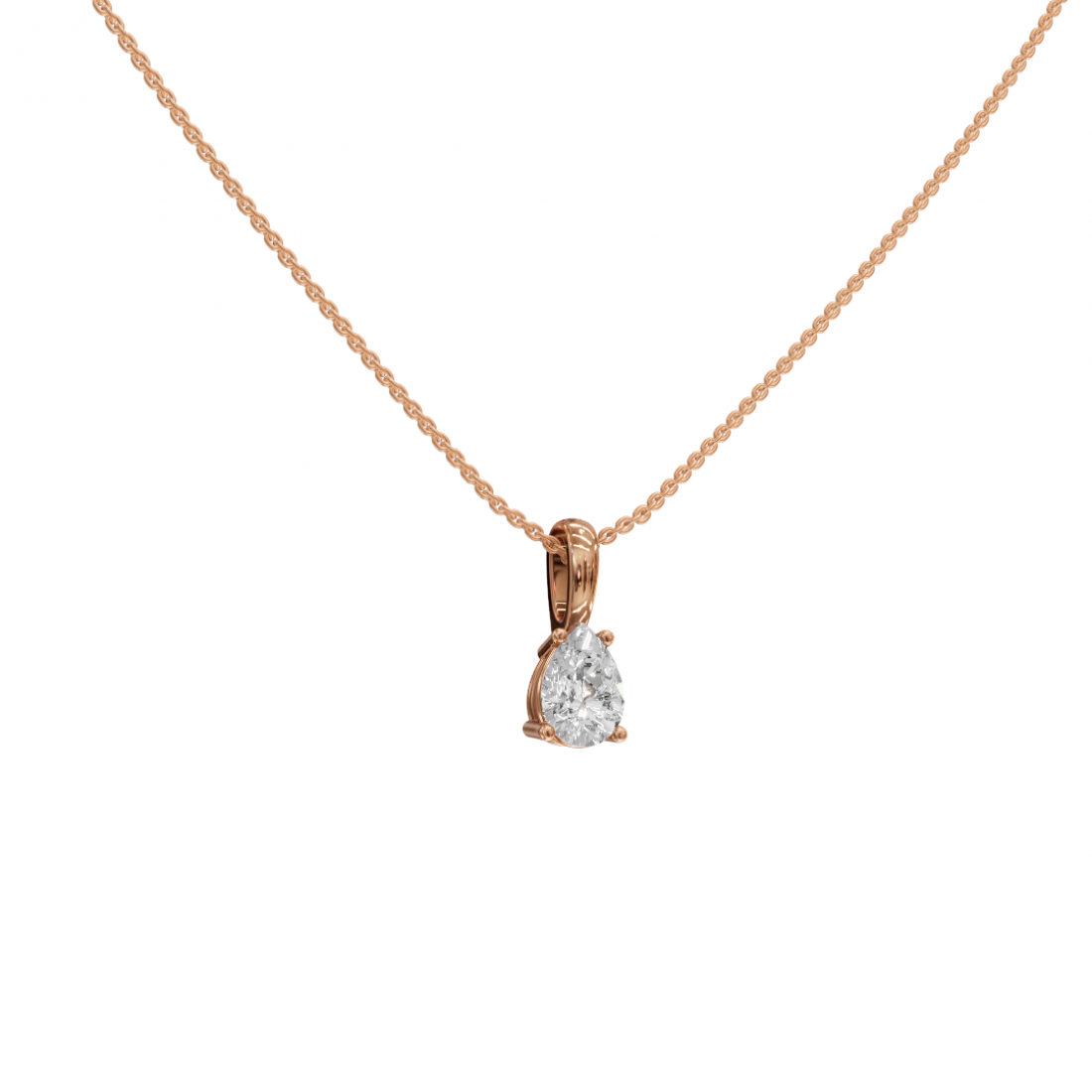 Pear Cut Solitaire Diamond Pendant Pear Cut Solitaire Diamond Pendant
