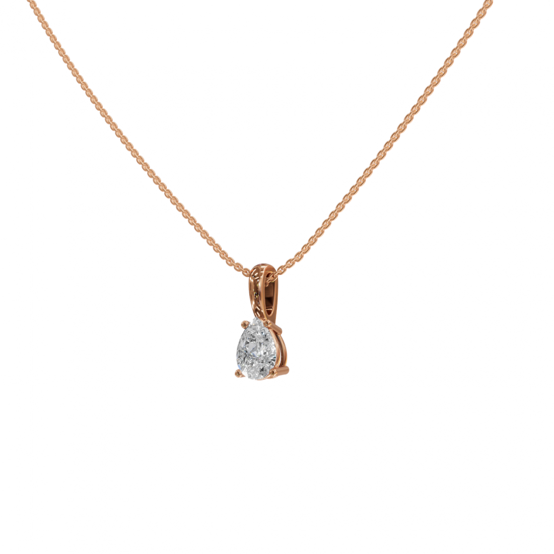Pear Cut Solitaire Diamond Pendant Pear Cut Solitaire Diamond Pendant