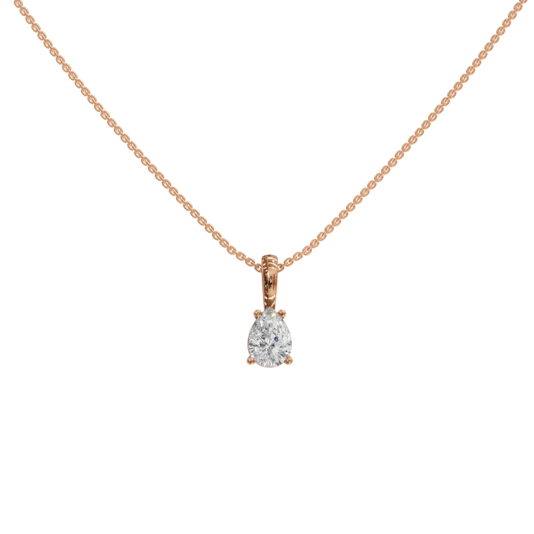 Pear Cut Solitaire Diamond Pendant Pear Cut Solitaire Diamond Pendant