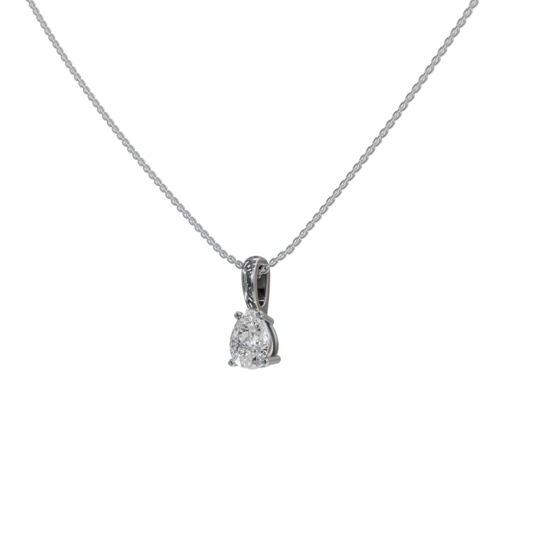 Pear Cut Solitaire Diamond Pendant Pear Cut Solitaire Diamond Pendant