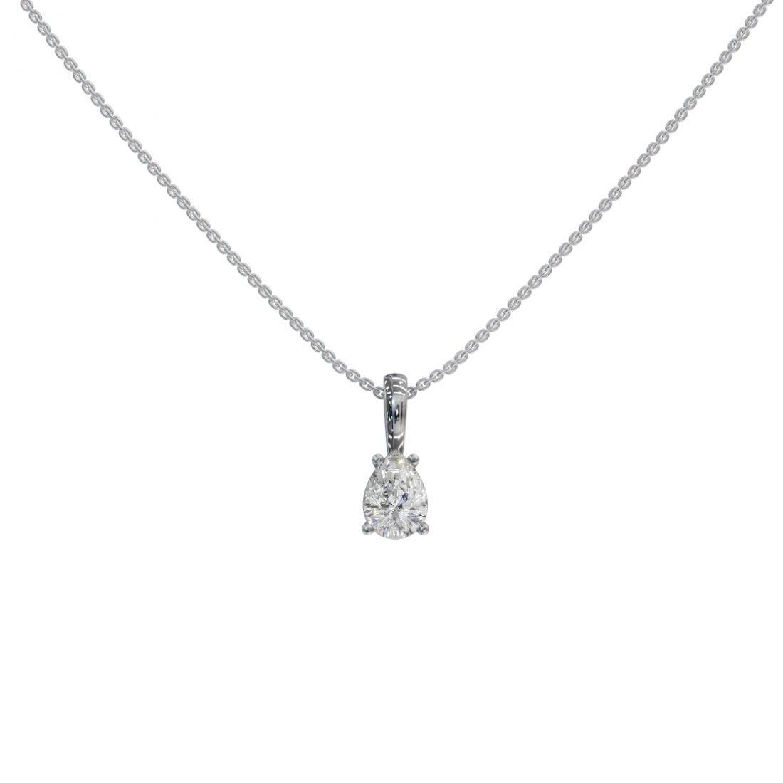 Pear Cut Solitaire Diamond Pendant Pear Cut Solitaire Diamond Pendant
