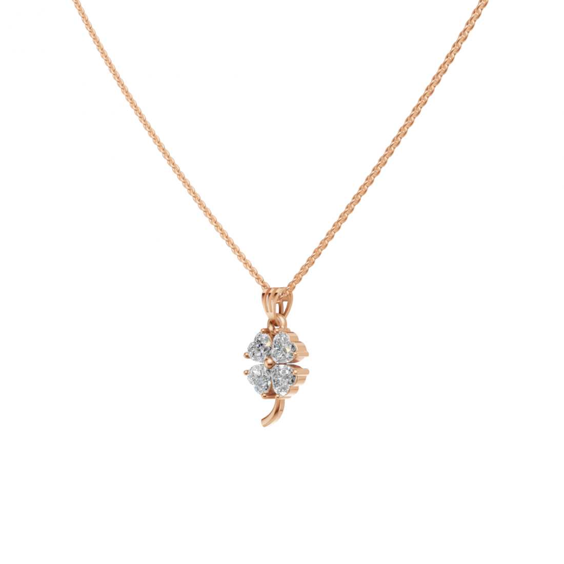Diamond Cluster Heart Floral Pendant Diamond Cluster Heart Floral Pendant