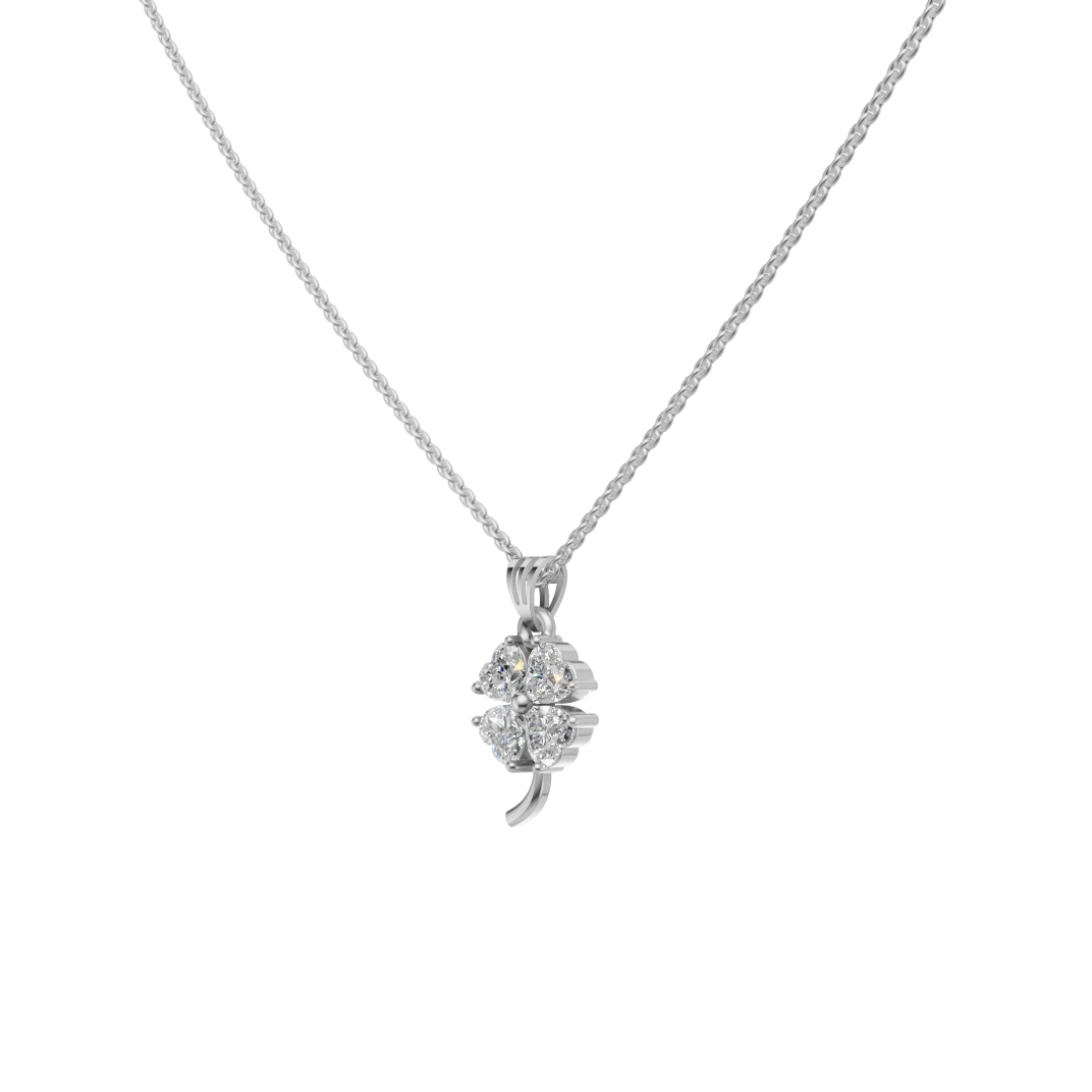 Diamond Cluster Heart Floral Pendant Diamond Cluster Heart Floral Pendant