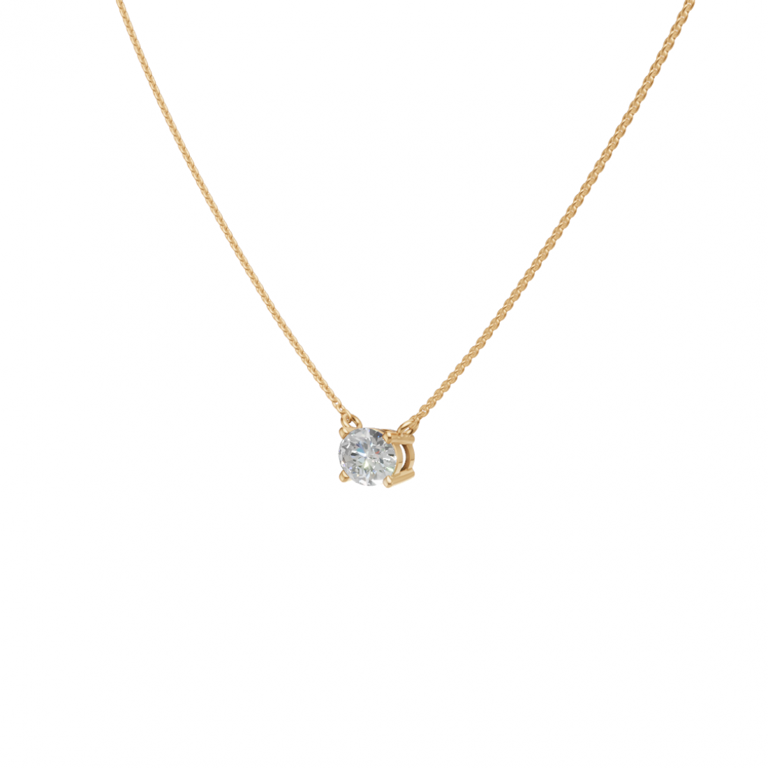 Oval-Cut Diamond Solitaire Pendant Oval-Cut Diamond Solitaire Pendant