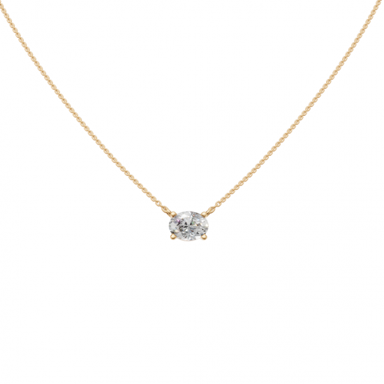 Oval-Cut Diamond Solitaire Pendant Oval-Cut Diamond Solitaire Pendant