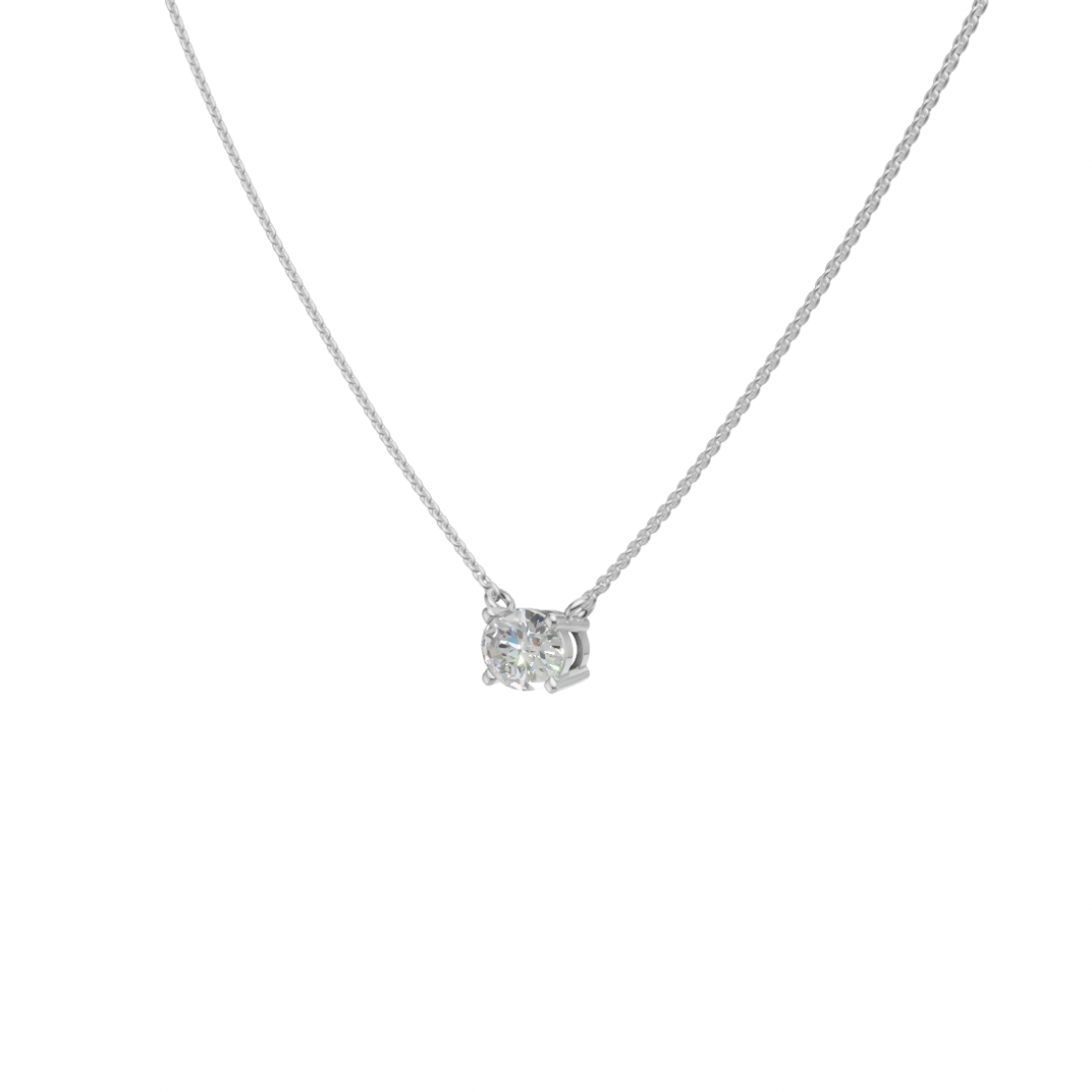 Oval-Cut Diamond Solitaire Pendant Oval-Cut Diamond Solitaire Pendant