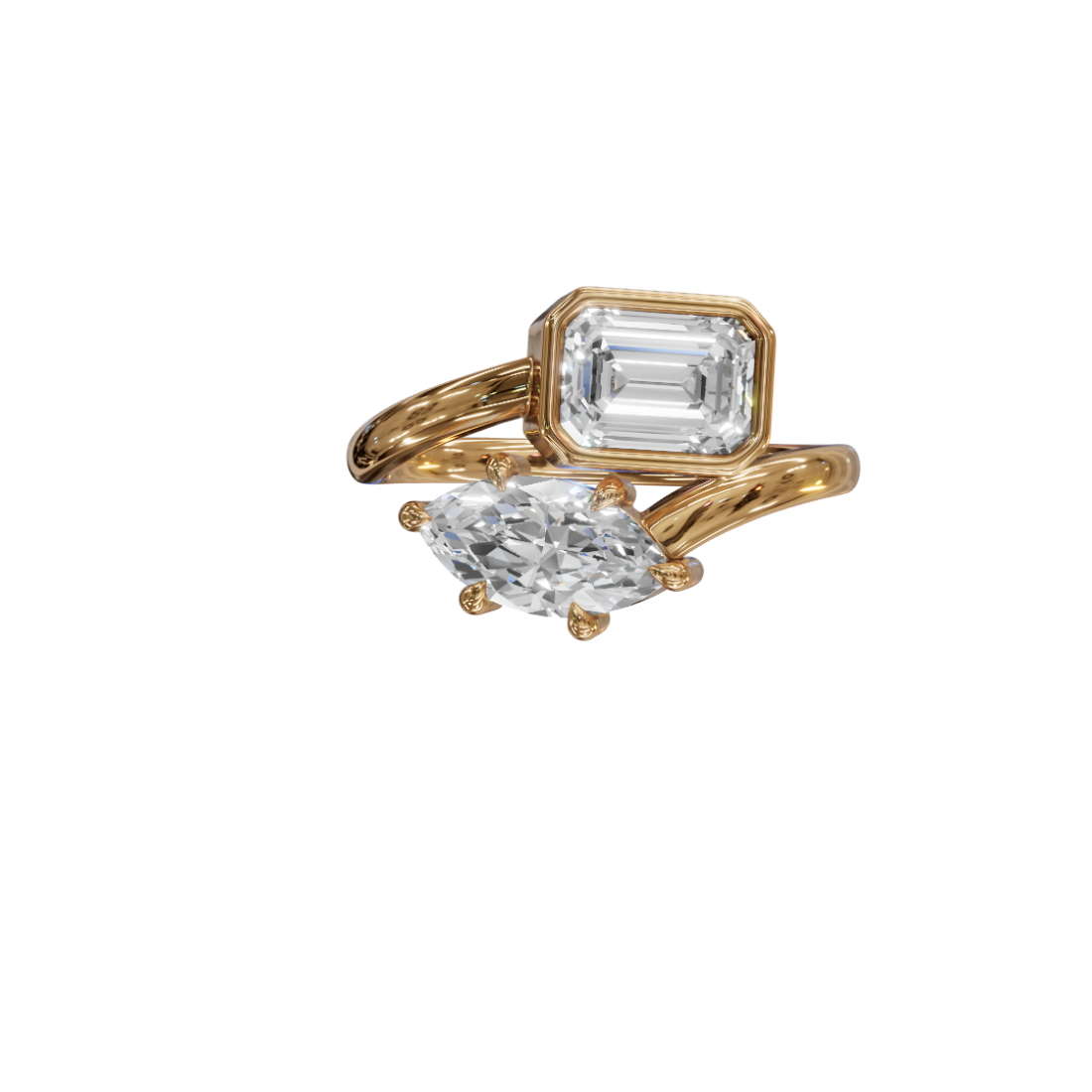 Marquise & Emerald Cut Bespoke Ring Marquise & Emerald Cut Bespoke Ring