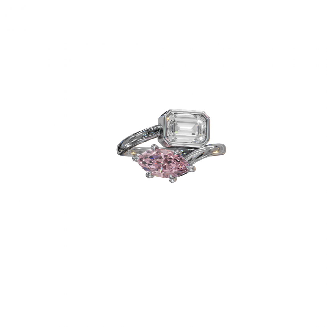 Marquise & Emerald Cut Bespoke Ring Marquise & Emerald Cut Bespoke Ring