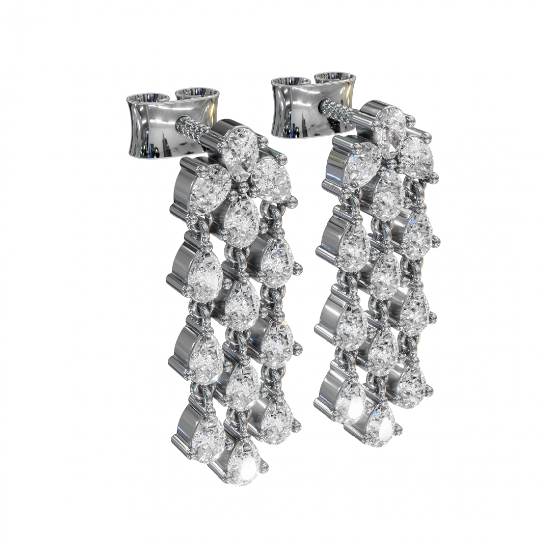 Cascading Radiance Diamond Earrings Cascading Radiance Diamond Earrings