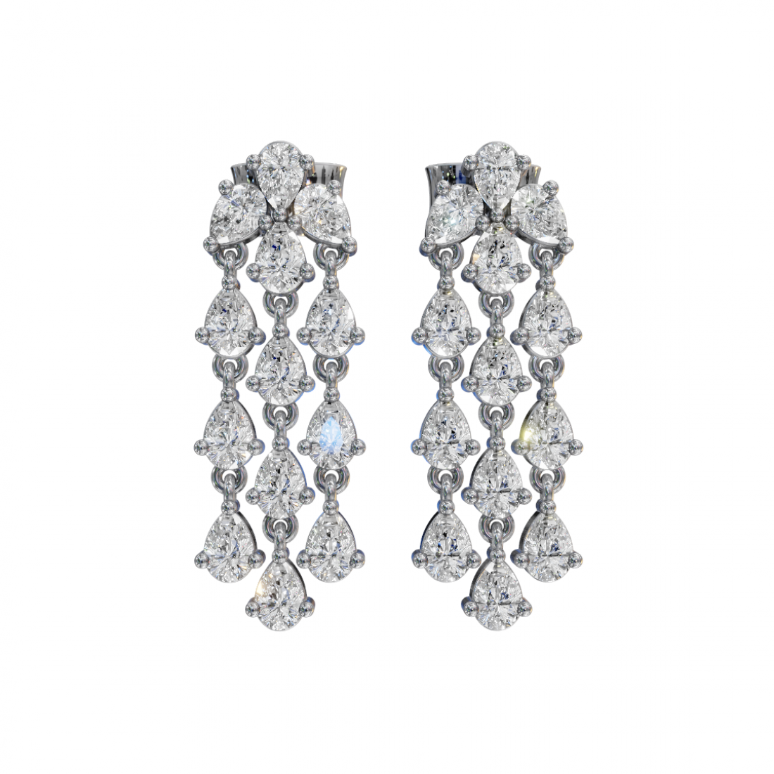 Cascading Radiance Diamond Earrings Cascading Radiance Diamond Earrings