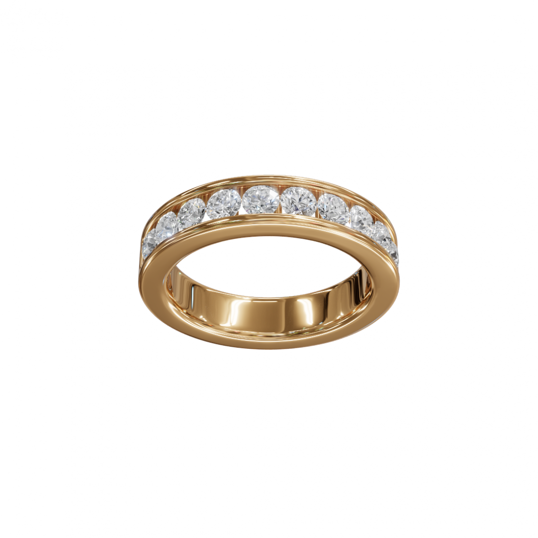 Channel-Set Round Diamond Eternity Band Channel-Set Round Diamond Eternity Band
