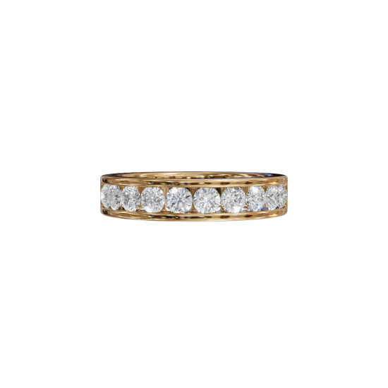 Channel-Set Round Diamond Eternity Band