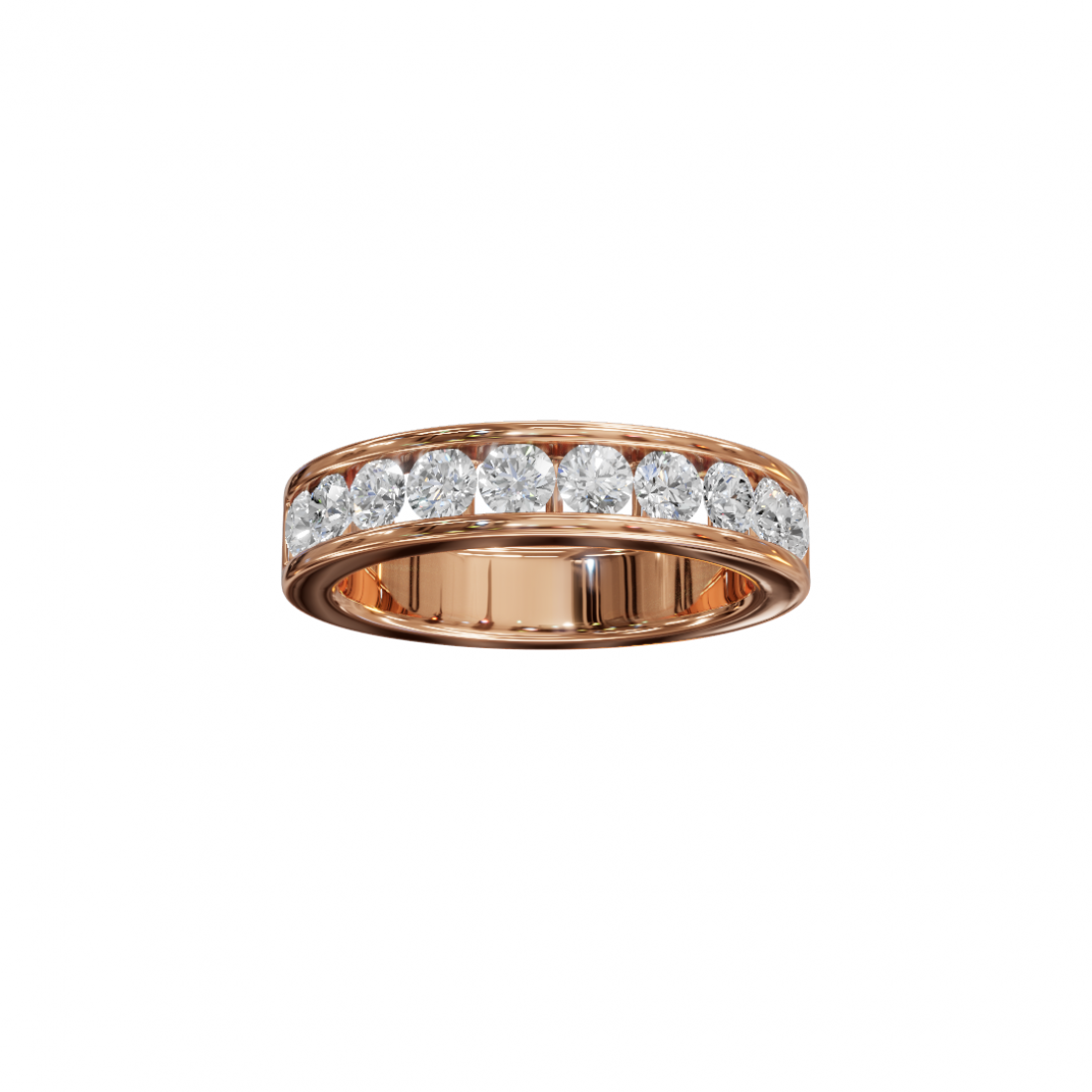 Channel-Set Round Diamond Eternity Band Channel-Set Round Diamond Eternity Band
