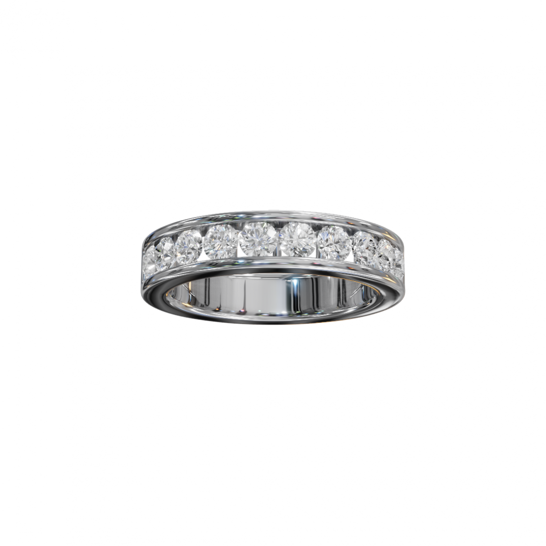Channel-Set Round Diamond Eternity Band Channel-Set Round Diamond Eternity Band
