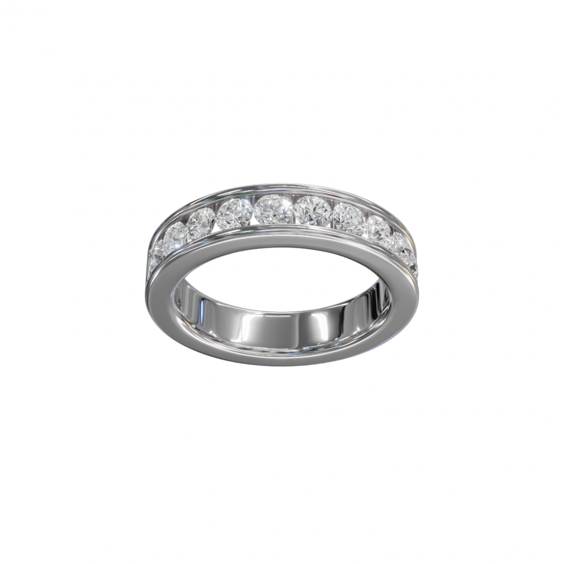 Channel-Set Round Diamond Eternity Band Channel-Set Round Diamond Eternity Band