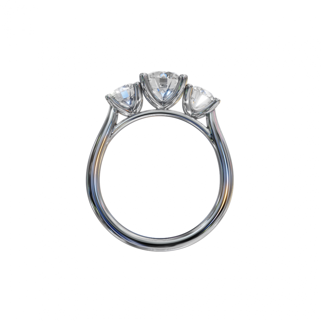Trilogy – Three-Stone Round Diamond Ring Trilogy – Three-Stone Round Diamond Ring
