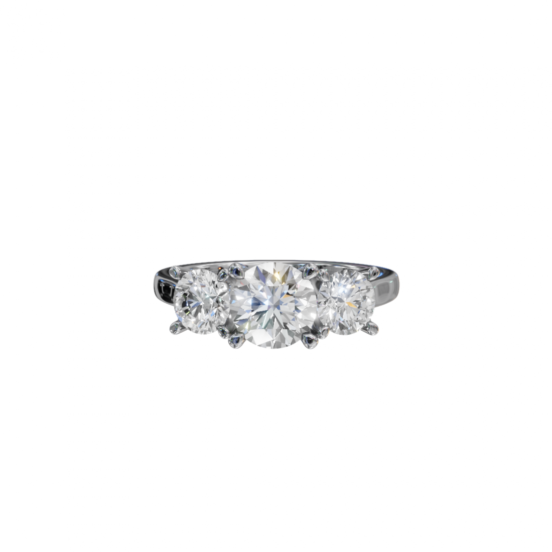 Trilogy – Three-Stone Round Diamond Ring Trilogy – Three-Stone Round Diamond Ring