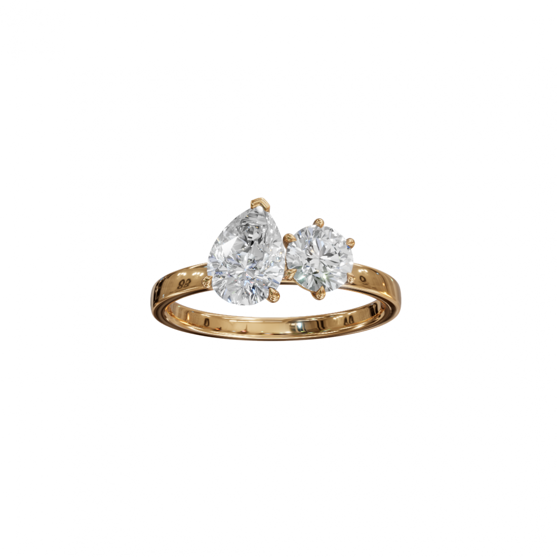Toi Et Moi Pear and Round Diamond Ring Toi Et Moi Pear and Round Diamond Ring