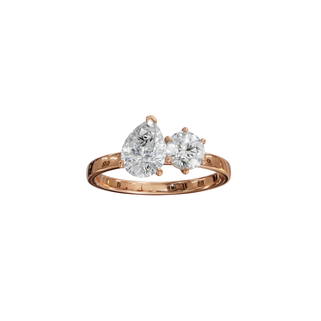 Toi Et Moi Pear and Round Diamond Ring Toi Et Moi Pear and Round Diamond Ring