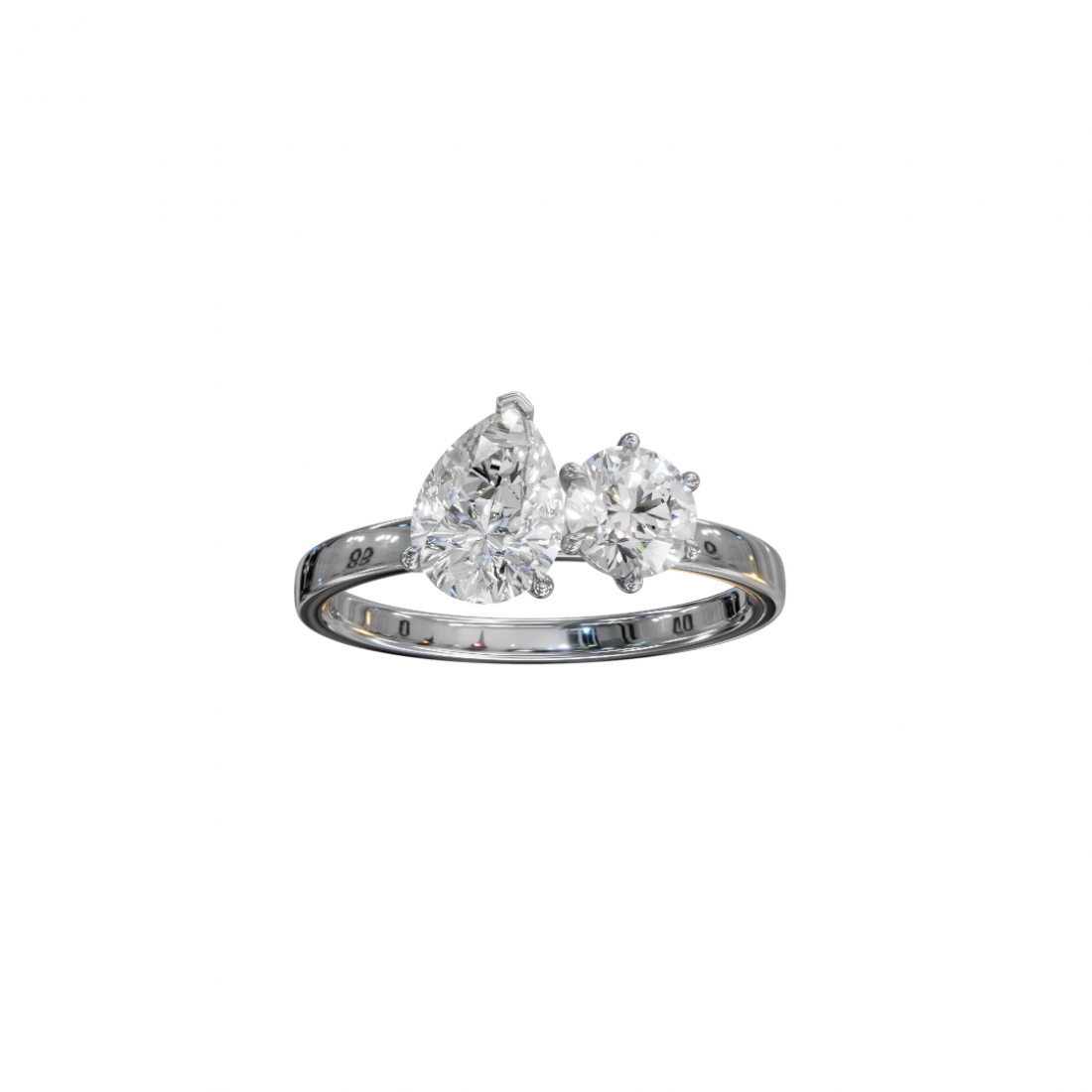 Toi Et Moi Pear and Round Diamond Ring Toi Et Moi Pear and Round Diamond Ring
