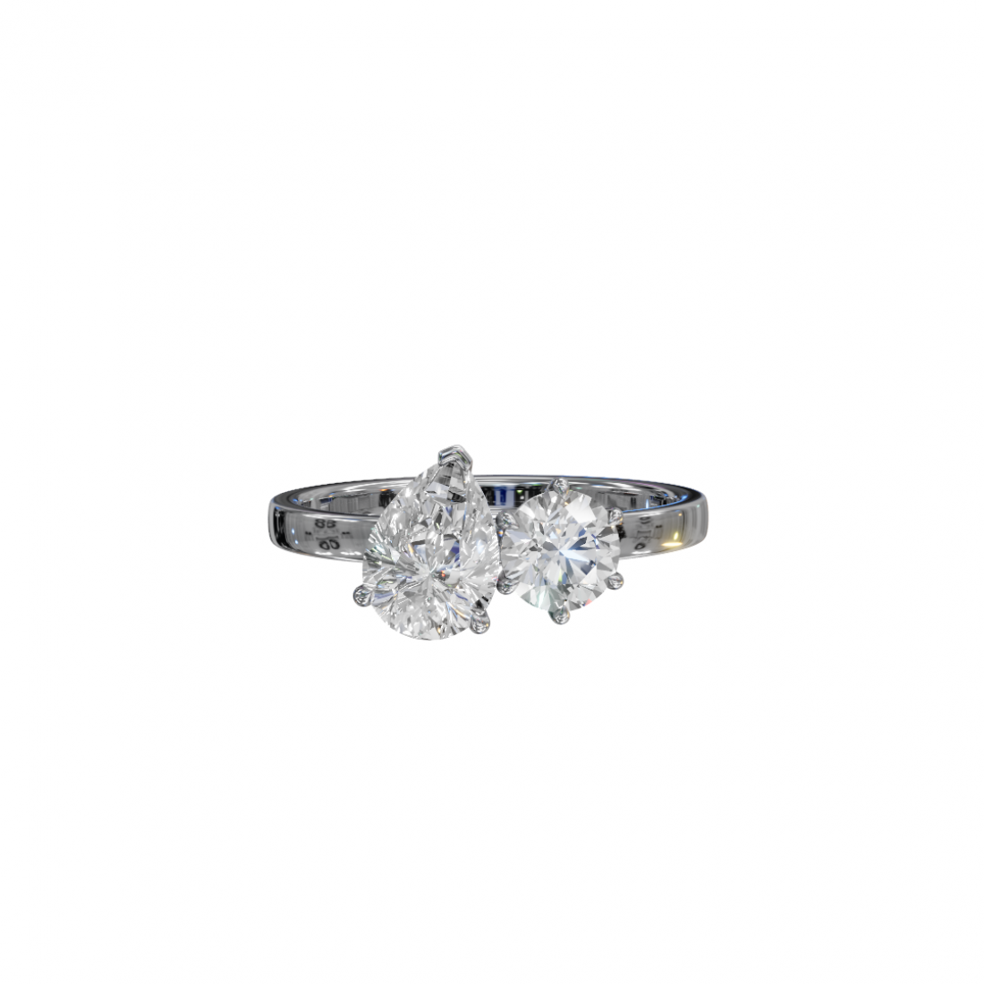 Toi Et Moi Pear and Round Diamond Ring Toi Et Moi Pear and Round Diamond Ring
