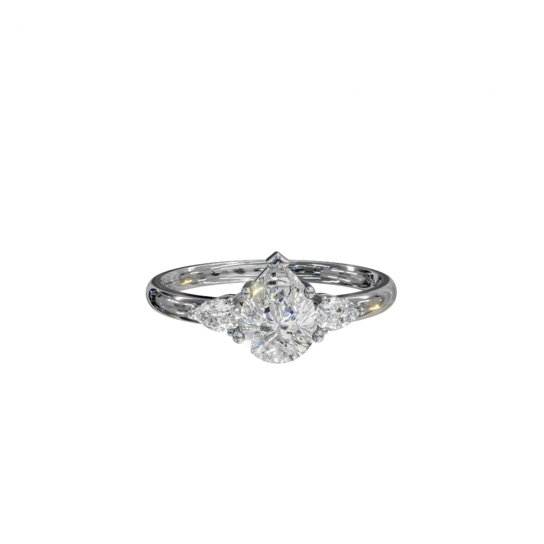 Trilogy Pear Diamond Ring Trilogy Pear Diamond Ring