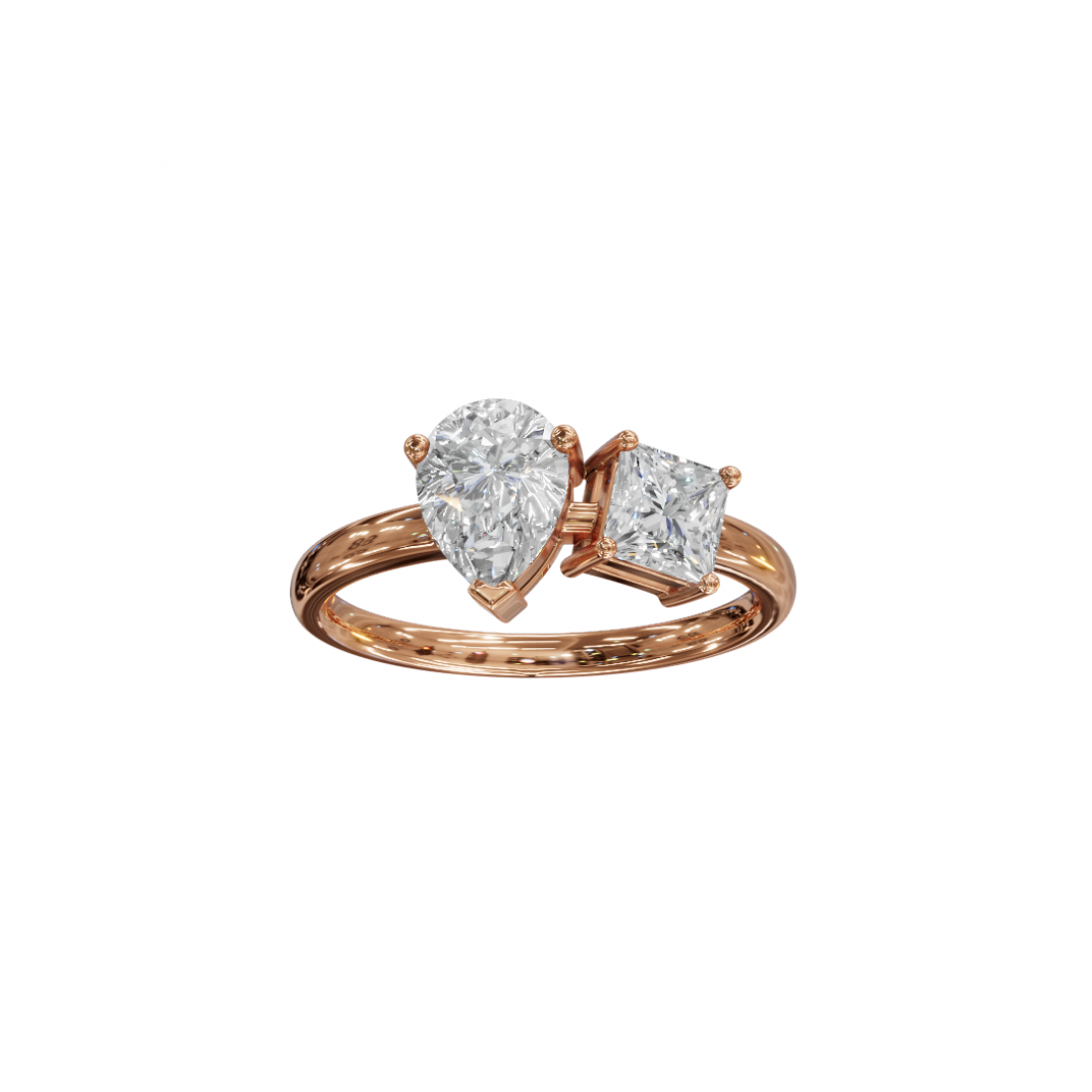 Toi et Moi Pear and Princess Diamond Ring Toi et Moi Pear and Princess Diamond Ring