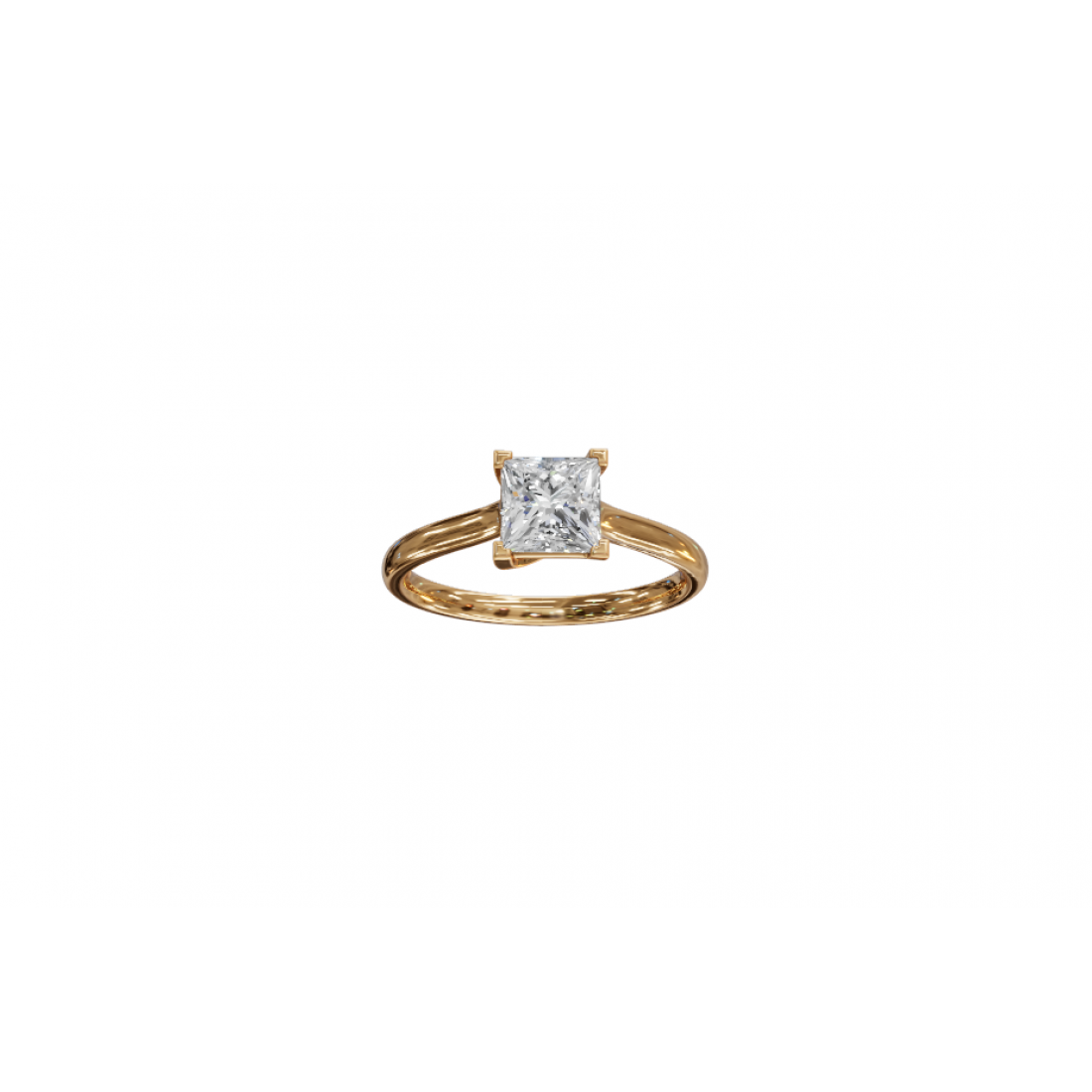 Princess-Cut Diamond Solitaire Ring Princess-Cut Diamond Solitaire Ring