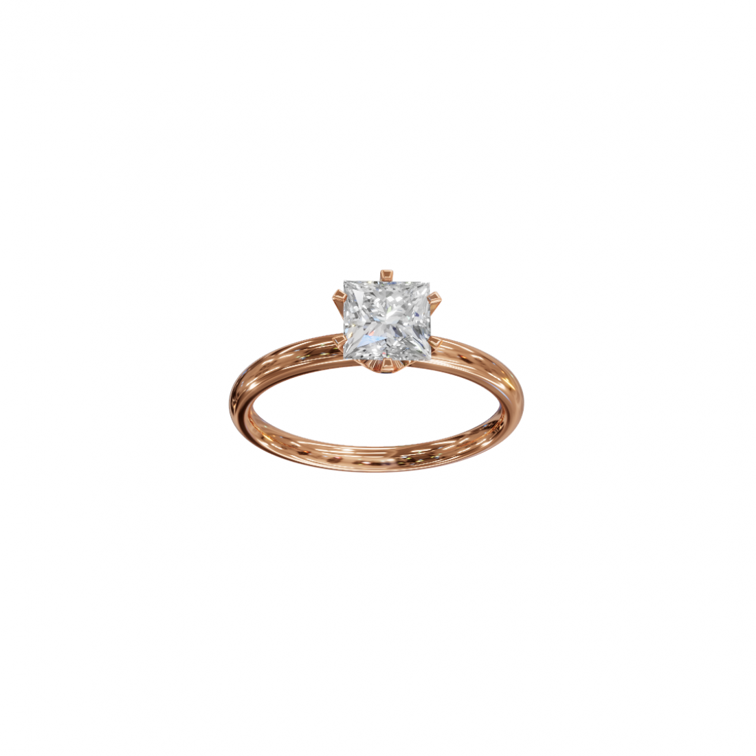 Six Prong Princess Cut Solitaire Ring Six Prong Princess Cut Solitaire Ring